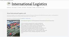 Desktop Screenshot of international-logistics.info